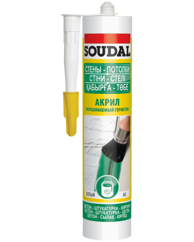 Герметик акриловий Soudal 280 мл, білий