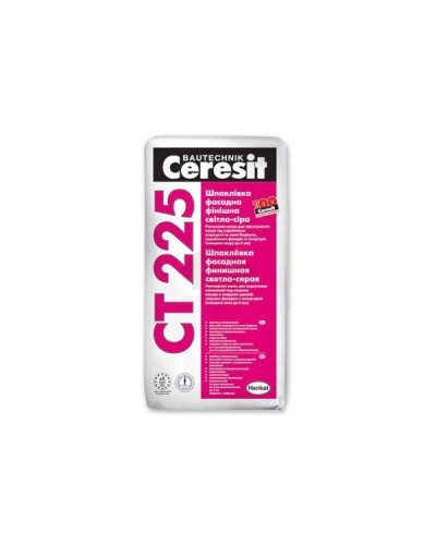 Шпаклівка CERESIT CT-225 цементна фінішна біла, 25 кг