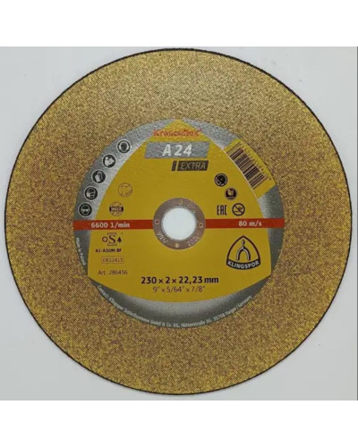 Круг відрізний по металлу 230*2.0*22,23 KLINGSPOR