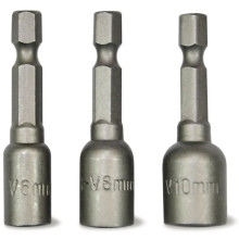 Набір головок для шуруповерта, Cr-V, магнитні, 48мм (М6, М8, М10) Technics