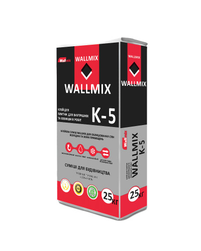 Клей для плитки Wallmix К-5, 25кг