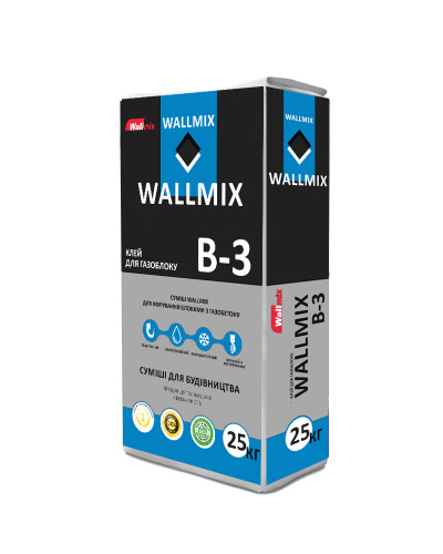 Клей Wallmix B-3 для газоблоку 25 кг
