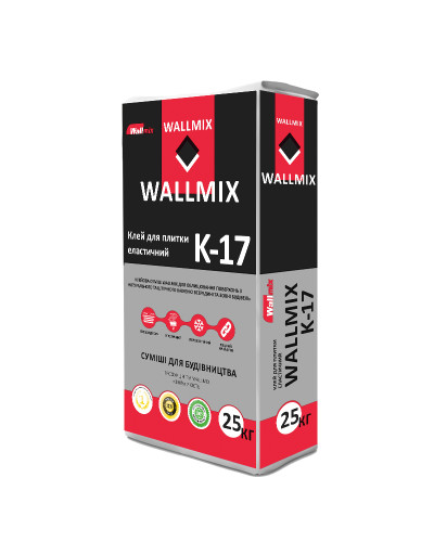 Клей для плитки Wallmix К-17 еластичний, 25кг