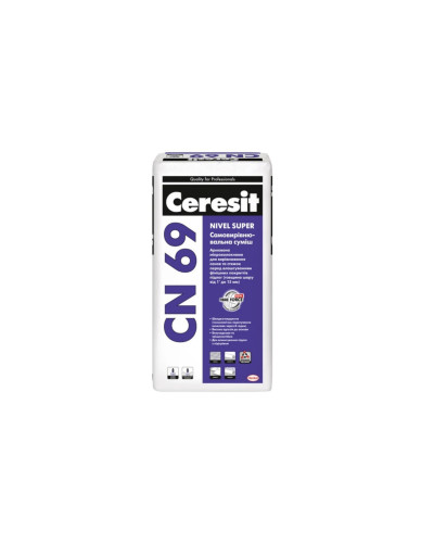 Самовирівнювальна суміш для підлоги Ceresit CN 69 (Nivel Super) 25 кг